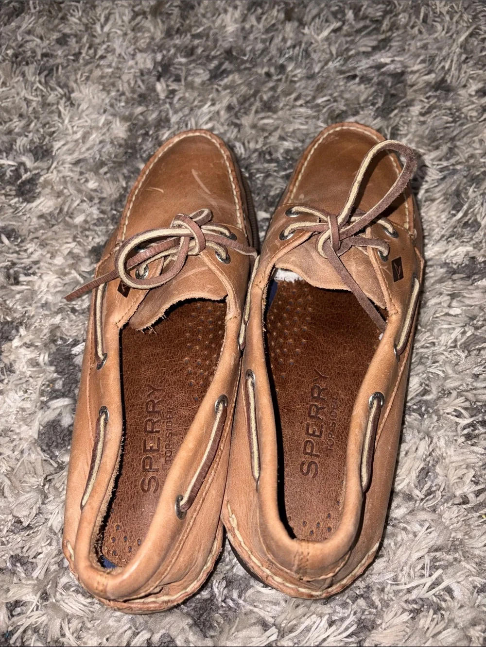 Sperry Authentic Original Brown Leather Moccasin Comfort Boat Shoes Mens 10.5